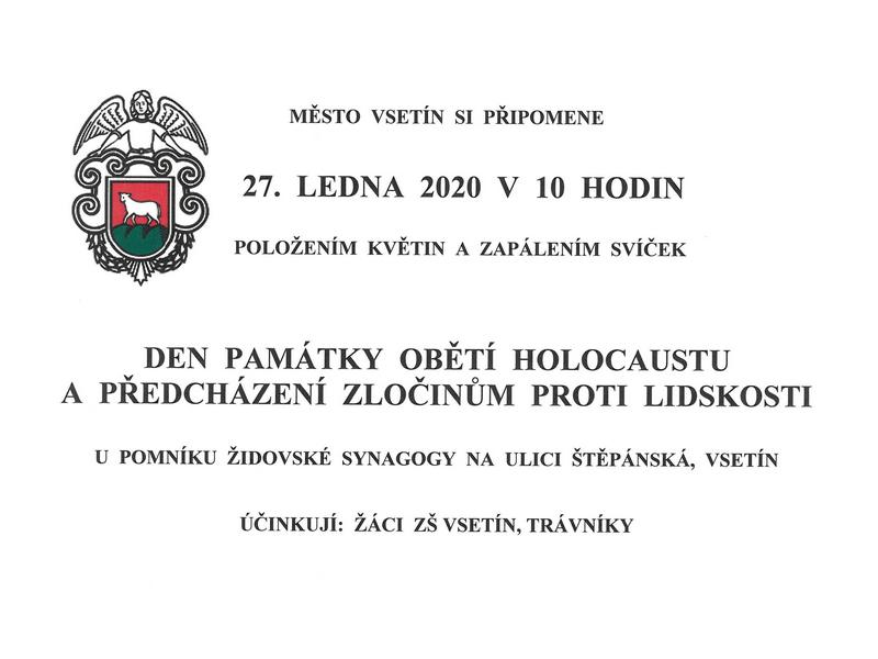 Den památky obětí holocaustu 2020