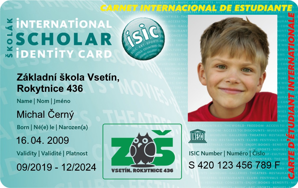Mezinárodní průkaz ISIC Školák