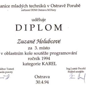 Krajské kolo soutěže v programování 1994