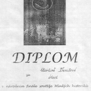 Národní finále  soutěže Mladý historik 1997
