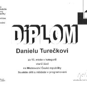 Celostátní kolo  soutěže v programování 2001