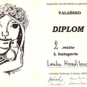 Regionální soutěž  dětských zpěváků 2003