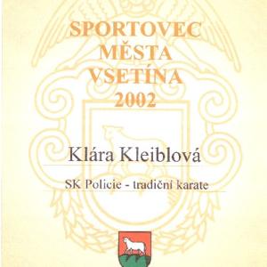 Sportovec  města Vsetína 2003