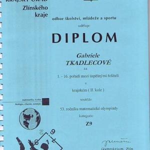 Krajské kolo matematické olympiády 2004